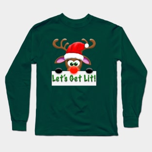 Let's Get Lit Reindeer Long Sleeve T-Shirt